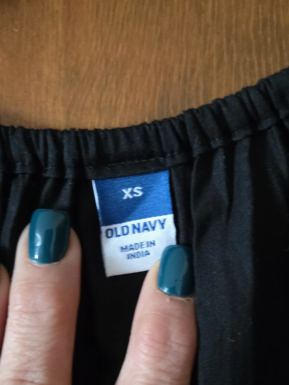 Old Navy Black Puff Sleeve Peplum Top